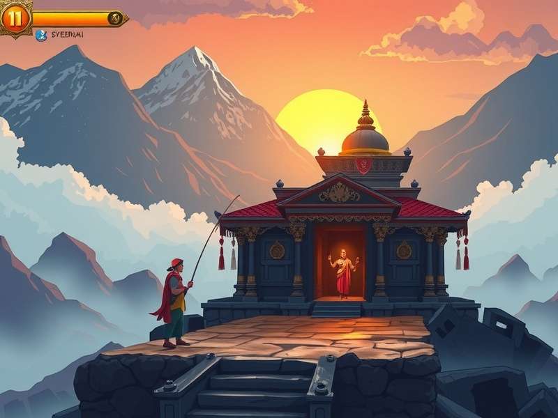 Shiva S Peaceful Pilgrimage temple exploration scene