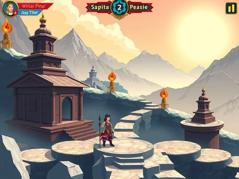 Shiva S Peaceful Pilgrimage gameplay screenshot showing Himalayan landscapes